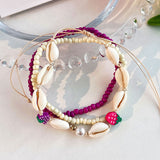 Foot Ornaments Bohemian Color Bead Starfish Shell Pendant Anklet