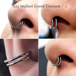 G23 Titanium Zircon Nose Ring Seamless Earrings Boutique